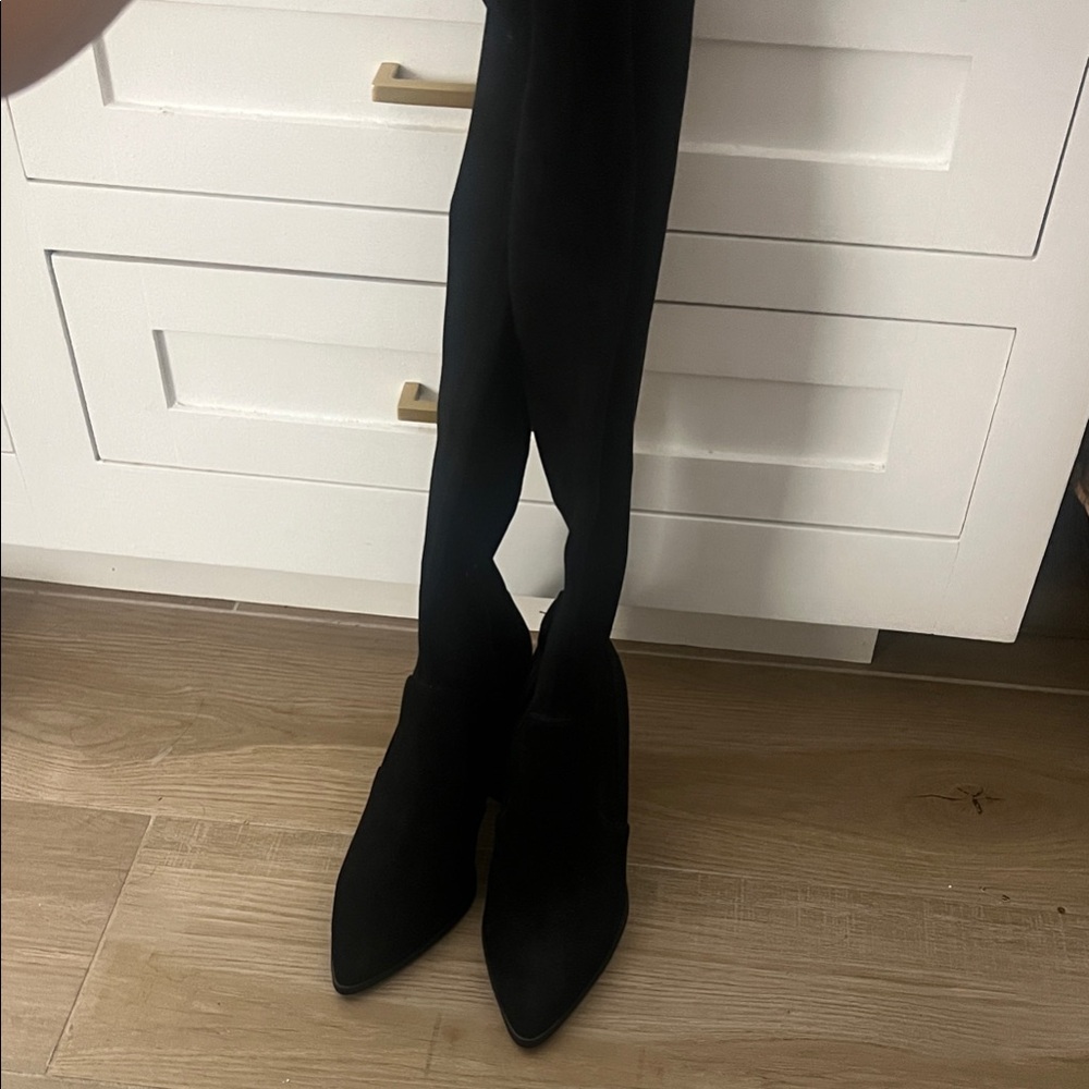 Steve Madden Black Over the Knee Boots